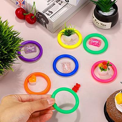  Aodaer 60 Pack Ring Toss Rings Plastic Carnival Rings 2.1 Inch  for Carnival Party Favors Bottles Sport Ring Toss Game Fun Target Toys,  Mixed Color : Sports & Outdoors