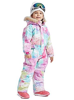 SNBOCON Kids Waterproof Colorful One Piece Coveralls Ski Suits