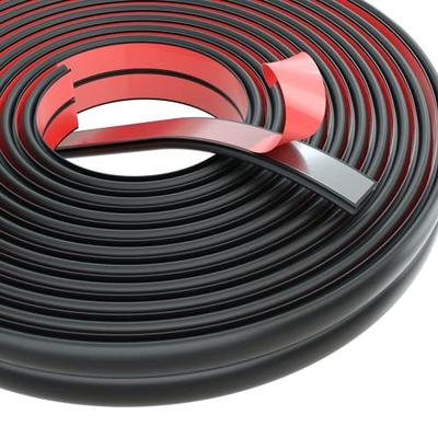 49 ft Rubber Door Weather Stripping Door Seal Strip for Doors & Windows,Self-Adhesive Door Insulation Strip, Soundproof Door Sealers for Door Frame