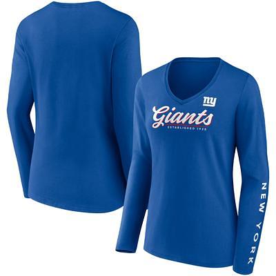 Women's Royal New York Mets Oversized Spirit Jersey V-Neck T-Shirt