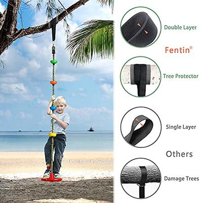 Fentin Tree Swing for Kids Backyard Single Disc Rope Climbing