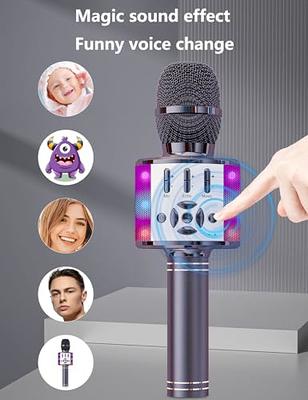 ZZLWAN Kids Toys for Girls Boys Gifts,Bluetooth Microphone for Kids Adults  Singing,Professional Karaoke Microphone Wireless Voice Changer,Girls Toys