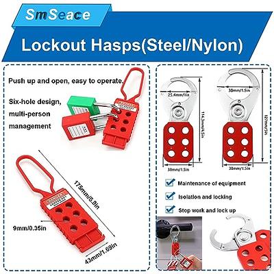 TRADESAFE Electrical Lockout Tagout Kit w/Hasps, Clamp on Breaker Lockouts, Loto