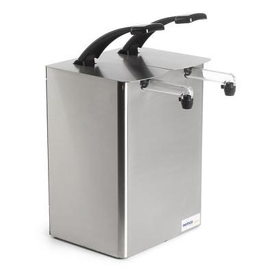 Fetco L4D-15TLA Luxus 1.5 Gallon Stainless Steel Hands-Free Coffee Dispenser  with Stand and Antimicrobial