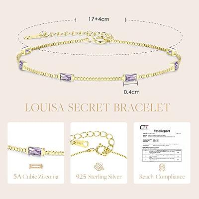  LOUISA SECRET Infinity Love Heart Bracelet for Women, 925  Sterling Silver Charm Women Birthstone Bracelet, Rose Gold Plated Birthday  Anniversary Christmas Jewelry Gift for Women Mother Mom Girl Wife  Girlfriend: Clothing