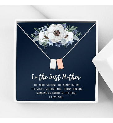 To My God Mother Mother's Day Gift, Gift for Her, Godmother's Day Gift,  Godmother's Gift for Mother's Day, Godmother's Day Necklace and Card[Rose  Gold Compass,Blue-Purple Gradient] 