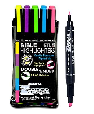 G.T. Luscombe Company, Inc. Zebra Sarasa Fineliner Bible Marking Kit, Archival Quality No Bleed Pigmented Ink, Multi-Color Fine Point Pens