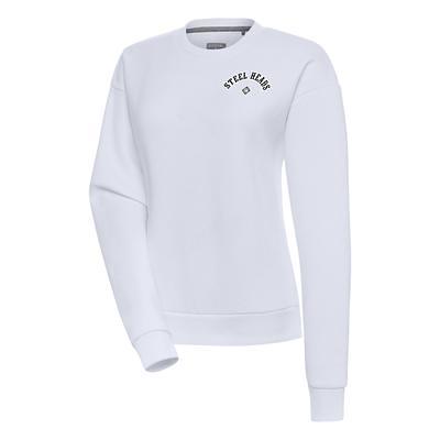 Antigua Dallas Cowboys Women's White Metallic Logo Victory Crewneck  Pullover Sweatshirt