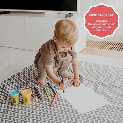 Large Splat Mat 54x72 Inches Extra Large Waterproof Mat Anti-Slip Bottom,  Baby Art Playtime Mat for Craft/Mealtime on Table or Floor, Washable