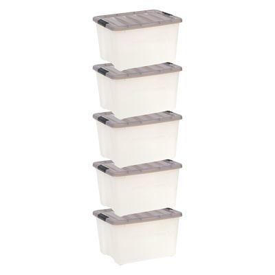 IRIS USA 8 Pack 6qt Stackable Plastic Storage Drawers, White