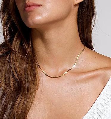 DEARMAY Gold Herringbone Necklace for Women Dainty Gold Necklace for Women  Simple Gold Chain Choker Necklace for Women Minimalist Thin Snake Chain  Necklaces for Teen Girl Gifts - Yahoo Shopping