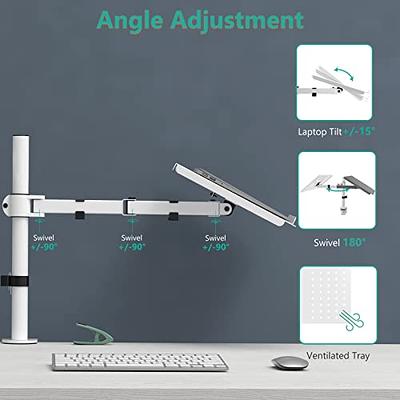 WALI Monitor Laptop Mount Stand, Laptop Tray up to 15.6 inch