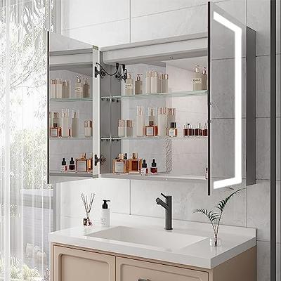 24x 30 Wall Mounted Bathroom Medicine Cabinet with Mirror, 3