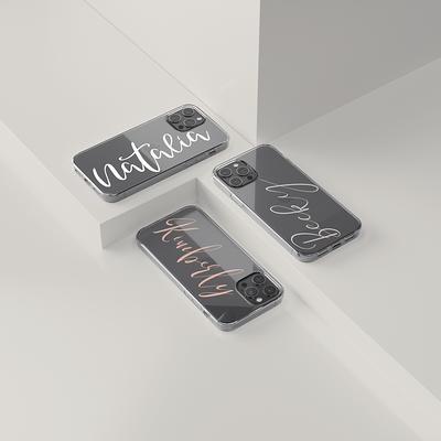 Personalised Initials Clear Phone Case