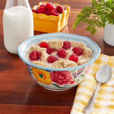 Holiday Time Red and White Snowflake Batter Bowl, Stoneware Ceramic 