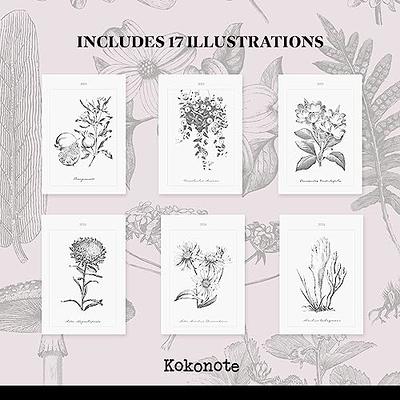 Kokonote Botanical Diary 2024  17 Months Diary Week To View