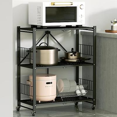 PXRACK 5-Tier Kitchen Storage Shelves, Adjustable Metal Shelves for Storage  Pantry Shelves with Rolling Wheels, Storage Rack Shelving Unit Organizer