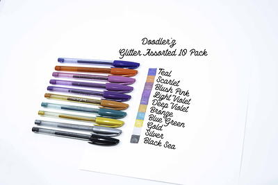 Zebra Pen Doodlerz Gel Stick Pen, Bold Point, 1.0mm, Assorted Neon Colors,  10 Pack