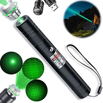 Long Range Laser Pointer 10000 Feet Visible Beam,USB Rechargeable Green  Laser Pointer High Power for Presentations