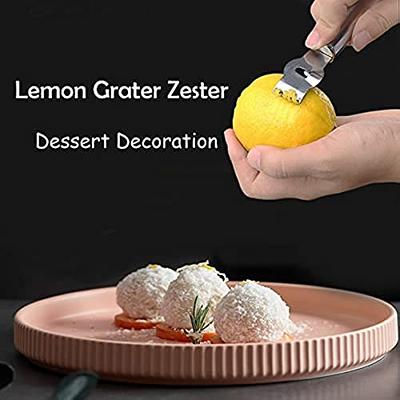 3 Pack Stainless Steel Lemon Grater Zesters, Orange Citrus Peeler with  Channel Knife and Hanging Loop for Home Kitchen Fruits