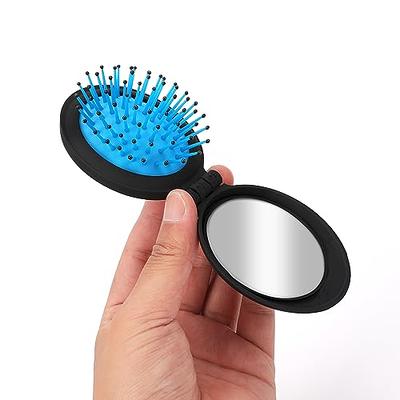 Amazon.com : Arthaxi Mini Hair Brush with Mirror for Purse, Travel Hair  Brush for Girls, Small Compact Mirror with Brush Combo for On the Go,  Folding Hair Brush and Mirror Kit for