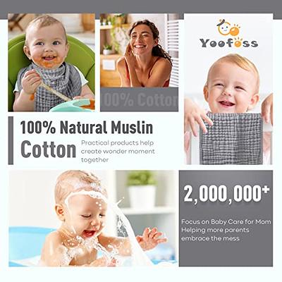 Yoofoss Muslin Burp Cloths for Baby 10 Pack 100% Cotton Baby Washcloths for  Boys Girls Large 20''X10'' Super Soft and Absorbent Gradient Grey - Yahoo  Shopping