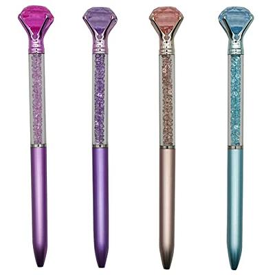 Maydahui 24PCS Big Diamond Ballpoint Pens Colorful Crystal Quicksand Pen  Retractable Bling Rhinestones Metal Pen Black Ink for School Party Home - Yahoo  Shopping