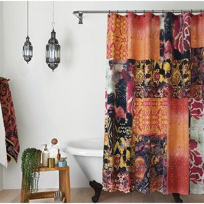 Rohan Paisley India Style Cat Shower Curtain + Hooks Harriet Bee Size: 69  W x 84 L - Yahoo Shopping