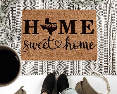 Home Sweet Home Doormat, New Home Gift, Welcome Door Mat, Wedding Gift