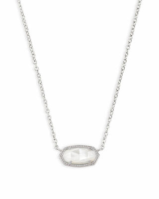 Lindy Gold Crystal Chain Necklace in White Crystal