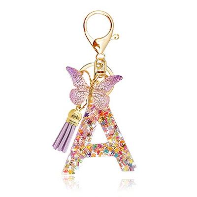  qrqhnu Initial Keychain For Women, Letter Keychain