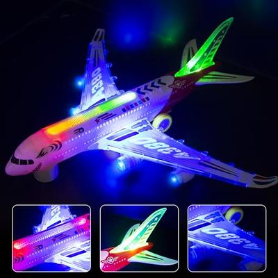 Airplane Toys For Kids, Bump And Go Action, Toddler Toy Airplane With Led  Flash And Sound For Boys And Girls Ages 3-12 (airbus Aircraft)