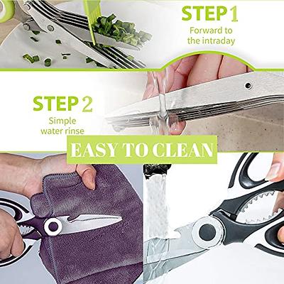 Kitchen Scissors,herb Scissors Multipurpose With 5 Blades And
