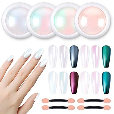 IRIDESCENT EFFECT FINE GLITTER NAIL ART POWDER DUST PIGMENT GLIMMER GEL  CLEAR