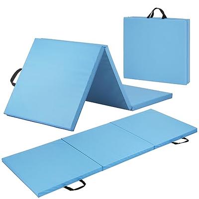 ProsourceFit Tri-Fold Folding Thick Exercise Mat 6'x2' with Carrying  Handles for Tumbling, MMA, Martial Arts, Gymnastics, Stretching, Core  Workouts