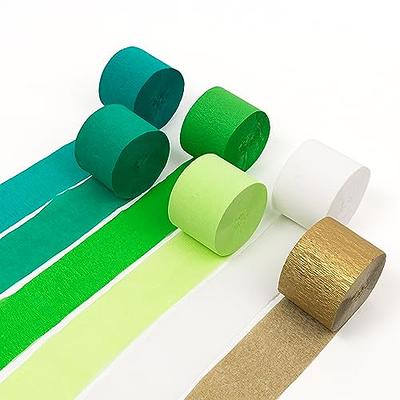 HOUSE OF PARTY Green Goddess Crepe Paper Streamers 6 Crepe Paper Rolls  492ft (1.8 Inch x 82 Ft/Roll) - Pack of 1 White, 1 Gold, 4 Shades of Green  Streamers for Birthday Decorations - Yahoo Shopping