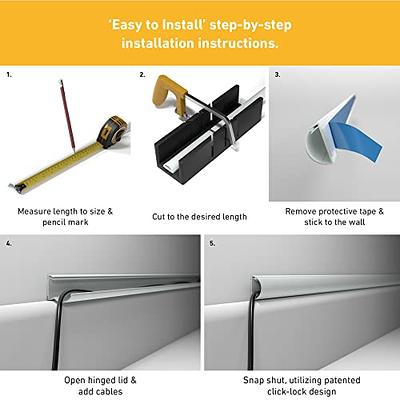 D-Line Cord Hider Wall Mounted TV, Cable Raceway, Desk Management