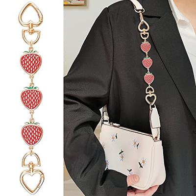 2 Pcs Strawberry Purse Strap Extender Gold Cute Bag Extender Chain  Strawberry Purse Chain Replacement Accessories Charms Decoration for Purse  Handbags Shoulder Bag (8.27 Inch, Heart Buckle) - Yahoo Shopping