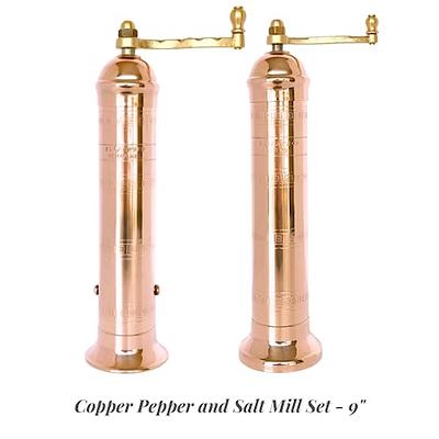 Brass Salt And Pepper Grinder Set, For Cooking Refillable And Home  Adjustable Coarseness Kitchen Electric Salt And Pepper Grinder Set(Gold)