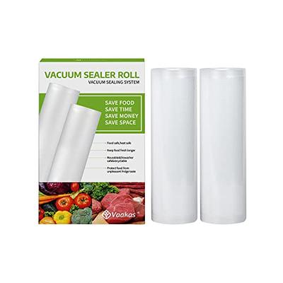 Wevac 8''x100' & 11''x100' 2 Rolls Food Vacuum Seal Roll Keeper with  Cutter, Ideal Vacuum Sealer Bags for Food Saver, BPA Free, Commercial  Grade