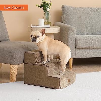  EHEYCIGA Dog Stairs for Small Dogs, 4-Step Dog Stairs for High  Beds and Couch, Folding Pet Steps for Small Dogs and Cats, and High Bed  Climbing, Non-Slip Balanced Dog Indoor