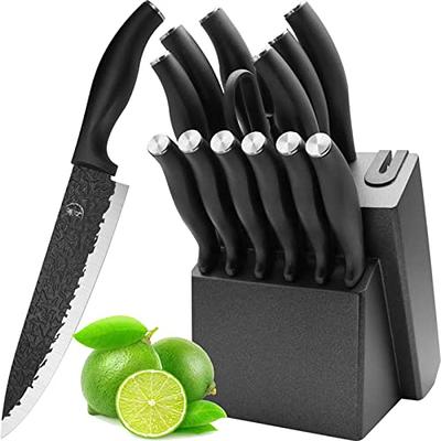 Wanbasion 16 Pieces Blue Kitchen Knife Set Dishwasher Safe, Professional  Chef Kitchen Knife Set, Kitchen Knife Set Stainless Steel with Knife  Sharpener Peeler Scissors Acrylic Block 