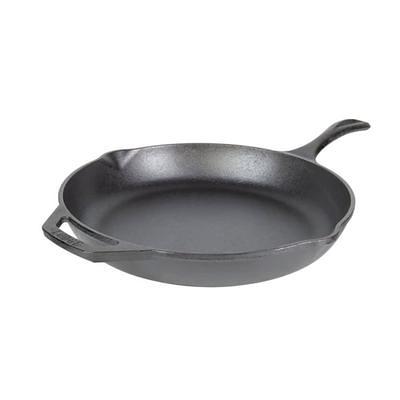 Lodge LOSH3 10 x 7 1/2 Oval Pre-Seasoned Cast Iron Fajita Skillet