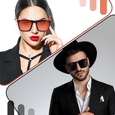 Big & Wide 4 Men Square Designer Polarized BIFOCAL Reading Sunglasses Black  60mm - Polarized World