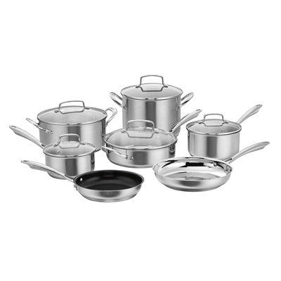 GreenPan Venice Pro Noir Tri-Ply Stainless Steel Healthy Ceramic Nonstick  13 Piece Cookware Pots and Pans Set CC002403-001 - The Home Depot