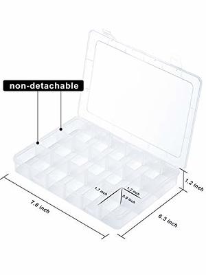 iBune 2 Pack 18 Grids Plastic Compartment Container, Bead Storage Organizer Box  Case with Adjustable Removable Dividers for Jewelry Craft Tackles Tools,  Size 7.8 x 6.3 x 1.2 in, White - Yahoo Shopping