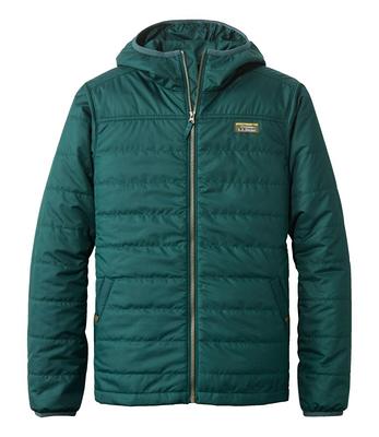 Men's L.L.Bean Mountain Classic Colorblock Hooded Mid Puffer