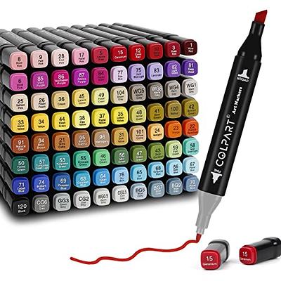 Banral Alcohol Markers Set, 120 Colors Dual Tip Alcohol Based Art