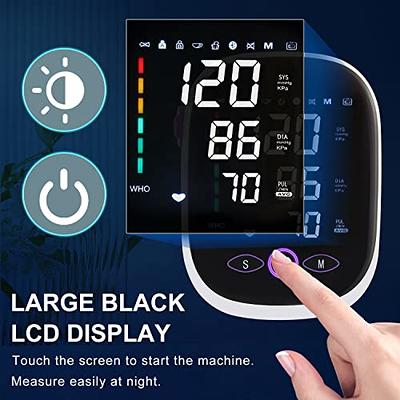 Ziqing Blood Pressure Monitor Upper Arm Blood Pressure Machine with Adjustable BP Cuff LCD Pulse Rate Monitor for Home Use, with 2x99 Sets Memory