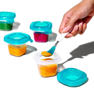 OXO Tot Silicone Baby Blocks, Teal 4 oz.